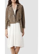 AllSaints Hind Leather Biker Jacket - Lyst