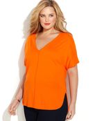 Michael Kors Michael Plus Size Seamedfront Tee - Lyst