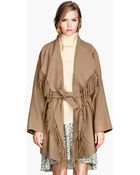 H&M Fringed Coat - Lyst