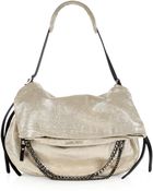 Jimmy Choo Biker Metallic Leather Shoulder Bag - Lyst