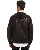 Marc Jacobs Hooded Leather Jacket - Lyst