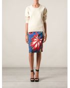 Roberto Cavalli Palm Tree Printed Skirt - Lyst