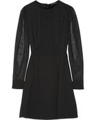 Jill Stuart Pelin Silk-Paneled Wool-Blend Crepe Mini Dress - Lyst