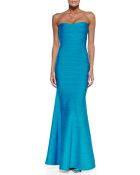 Hervé Léger Strapless Bandage Mermaid Gown - Lyst