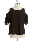 Ella Moss Cold Shoulder Blouse - Lyst