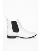 Missguided Katie Flat Chelsea Boots White - Lyst