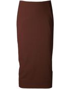 Rick Owens Pillar Heavy Stretch Skirt - Lyst