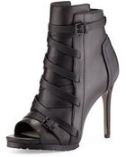 Pour La Victoire Vella Peep-Toe Bootie - Lyst