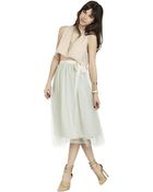 BCBGeneration Tulle Midi Skirt - Lyst