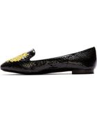 Kenzo Black Patent Snakeskin_print Icon Tiger Loafers - Lyst