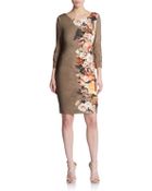 ABS By Allen Schwartz Floral-Print Knit Dress - Lyst
