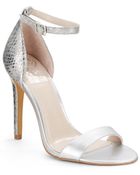 Vince Camuto Allison Metallic Ankle-Strap Sandals - Lyst