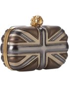 Alexander McQueen Britania Skull Box Clutch - Lyst
