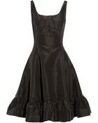 Oscar de la Renta Ruffled Silkfaille Dress - Lyst