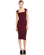 Donna Karan New York Crushed Cap Sleeve Dress - Lyst