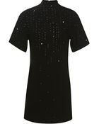 Christopher Kane Gem Studded Wool Crepe Dress - Lyst