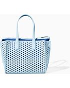 Zara Perforated Mini Shopper - Lyst
