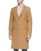 Ami Singlebreasted Wool Overcoat - Lyst