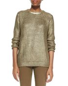 Michael Kors Michael Metallic Knit Sweater - Lyst