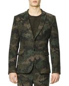 Valentino Camoherringbone Two-button Jacket - Lyst