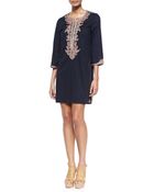 Figue Sophie Embroidered Cotton Tunic/Dress - Lyst