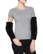 Donna Karan New York Lamb Shearling Fur Arm Cuffs - Lyst