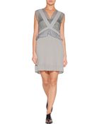 Vanessa Bruno Silk Chiffon Draped Dress - Lyst