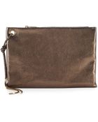 Lanvin Metallic Leather Clutch Bag - Lyst