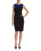 Tahari Audrina Colorblock Dress - Lyst