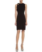 Gucci Black Stretch Viscose Dress With Knot Detail - Lyst