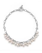 Slane Sterling Silver Bee & Pearl Cluster Necklace - Lyst