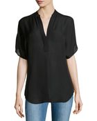 Vince Caftan Voile Blouse - Lyst