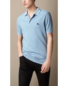Burberry Cotton Jersey Double Dyed Polo Shirt - Lyst