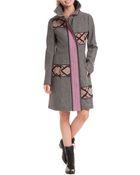 Plenty By Tracy Reese Wool Blend Embroidered Coat - Lyst