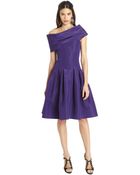 Oscar de la Renta Silk Faille Cocktail Dress - Lyst