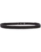 Karen Millen Whipstitch Chain Skinny Belt - Lyst