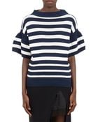 Sacai Bell-Sleeve Stripe Sweater - Lyst