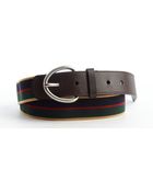 Gucci Red And Blue And Green Stretch Fabric Web Stripe Belt - Lyst