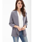 Forever 21 Oversized Shawl Collar Blazer - Lyst