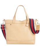 Tommy Hilfiger Th Signature Leather Convertible Tote - Lyst