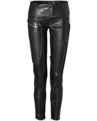 Just Cavalli Leather Skinny Pants - Lyst