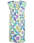 MSGM Silk Dual Print Dress - Lyst