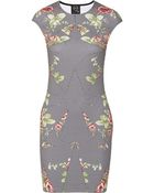 McQ by Alexander McQueen Printed Stretch-Cotton Mini Dress - Lyst