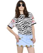 Emanuel Ungaro Printed & Waxed Cotton T-Shirt - Lyst