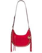 Michael Kors Rhea Small Studded Suede Shoulder Bag - Lyst