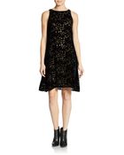 Eileen Fisher Petite Velvet Burnout Dress - Lyst