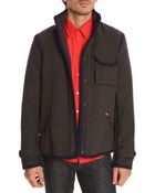 Opening Ceremony Taped Navy And Grey Jacket - Lyst