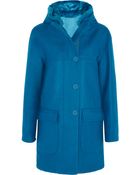 Richard Nicoll Faux Fur-Trimmed Hooded Wool-Blend Coat - Lyst