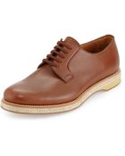 Prada Leather Lace-Up Espadrille - Lyst