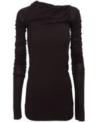 Rick Owens Slim Long Sleeve T-Shirt Black - Lyst